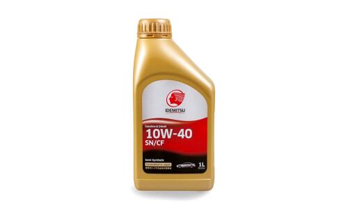 Масло моторное IDEMITSU 10w40, полусинтетическое, SN/CF, универсальное, 1л, арт. 30015049-724