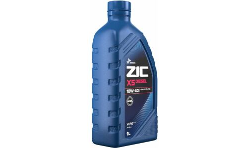 Масло моторное ZIC X5 Diesel 10w40, полусинтетическое, API SL/CI-4, для дизельного двигателя, 1л, арт. 132660