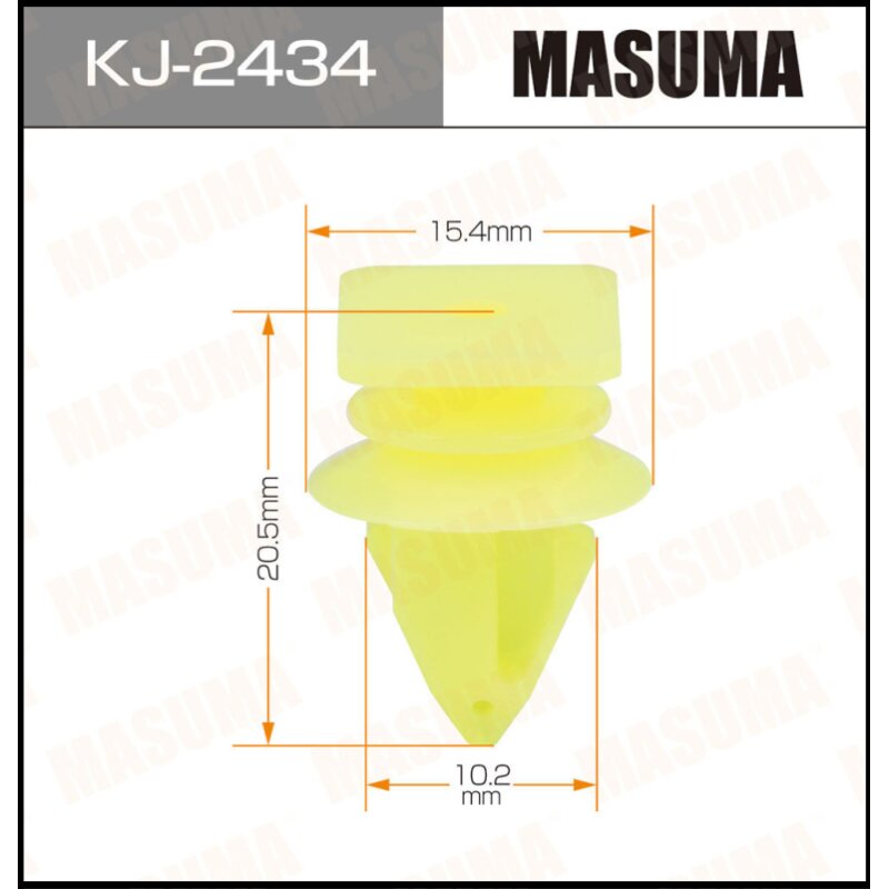 

Клипса автомобильная (автокрепеж) MASUMA 2434-KJ [уп.50]" (стоимость за упаковку 50 шт