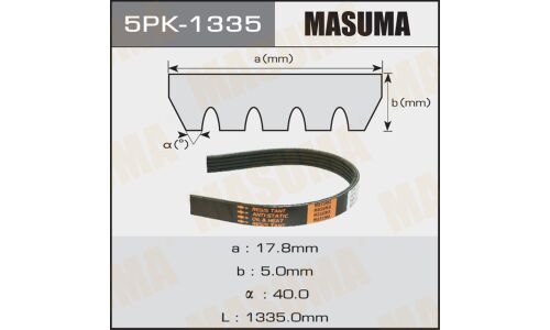 Ремень поликлиновый Masuma, арт. 5PK-1335