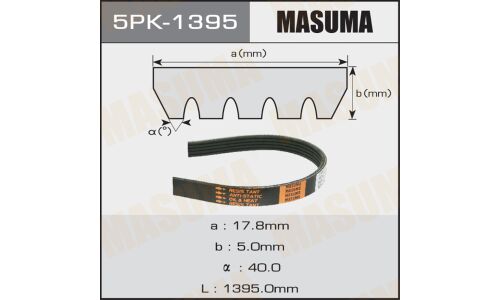 Ремень поликлиновый Masuma, арт. 5PK-1395