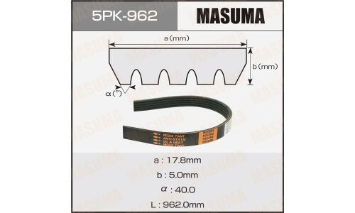 Ремень поликлиновый Masuma, арт. 5PK-962