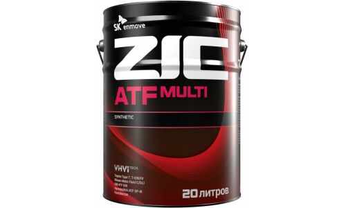 Масло трансмиссионное ZIC ATF Multi синтетическое, универсальное, для АКПП, 20л, арт. 192628
