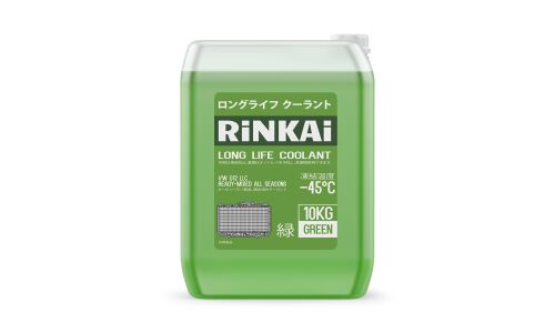 Антифриз Rinkai Long Life Coolant G12 LLC, зеленый, -45°C, 10кг, арт. AFG10