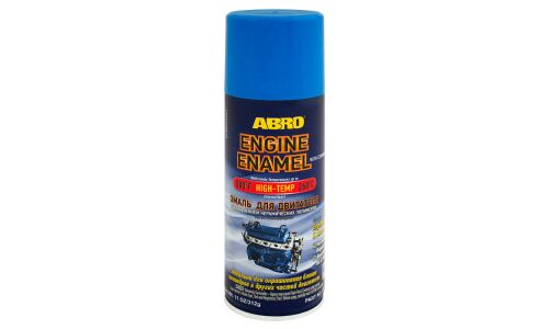 Краска-эмаль аэрозольная ABRO Engine Enamel, для двигателя, термостойкая, синяя, 312г, арт. EE-555-BLU