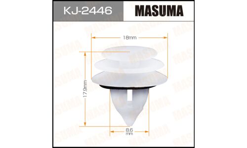 Клипса крепёжная обшивки салона Masuma, для Mazda, арт. KJ-2446