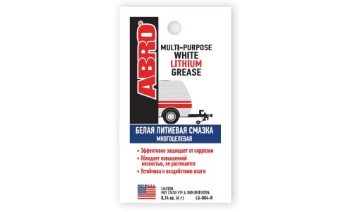 Смазка пластичная ABRO Multi-purpose White Lithium Grease, многоцелевая, литиевая, белая, пакет 4г, арт. LG-004-R