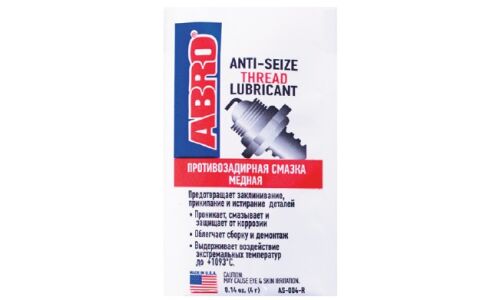 Смазка пластичная ABRO Anti-seize Thread Lubricant, противозадирная, медная, пакет 4г, арт. AS-004-R
