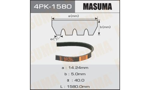 Ремень ручейковый MASUMA 4PK-1580