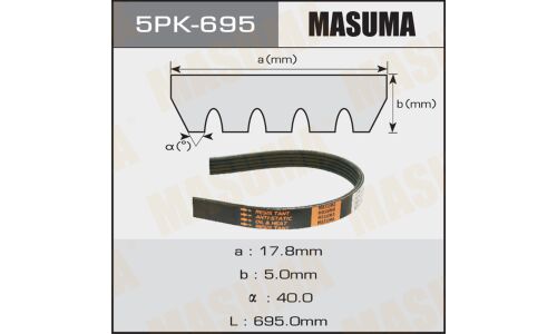 Ремень ручейковый MASUMA 5PK- 695