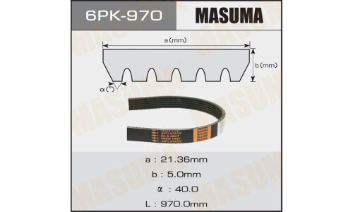 Ремень ручейковый MASUMA 6PK- 970