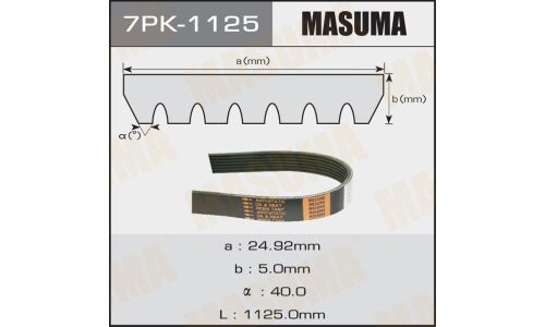 Ремень ручейковый MASUMA 7PK-1125
