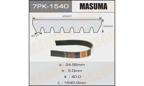 Ремень ручейковый MASUMA 7PK-1540