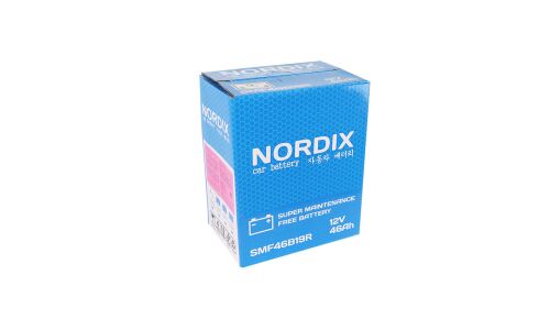 Аккумулятор Nordix 46B19R, 46Ач, CCA 370А, необслуживаемый