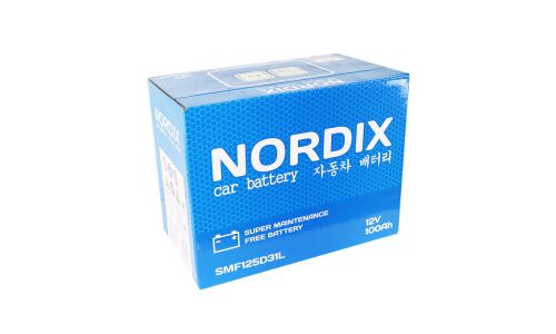 Аккумулятор Nordix 125D31L, 100Ач, CCA 830А, необслуживаемый