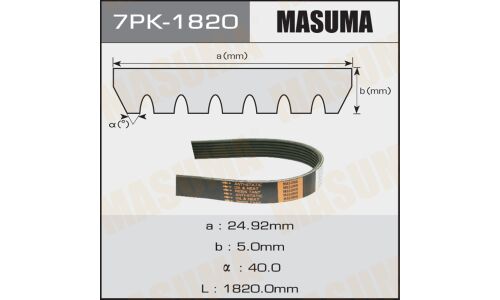 Ремень ручейковый MASUMA 7PK-1820