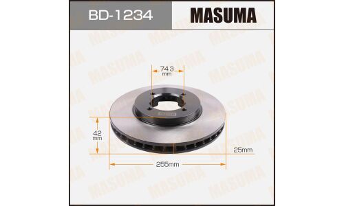 Тормозной диск Masuma передний, арт. BD-1234
