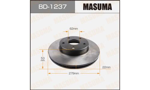 Тормозной диск Masuma передний, арт. BD-1237