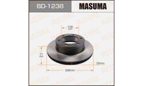 Тормозной диск Masuma передний, арт. BD-1238