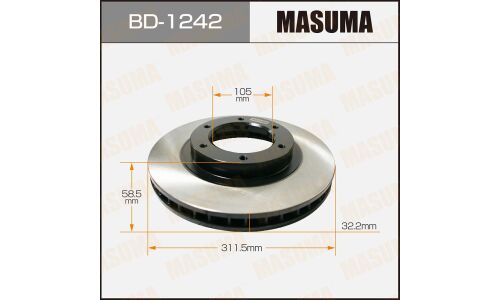 Тормозной диск Masuma передний, арт. BD-1242