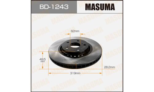 Тормозной диск Masuma передний, арт. BD-1243