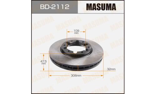 Тормозной диск Masuma передний, арт. BD-2112