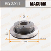 Тормозной диск Masuma задний, арт. BD-3211
