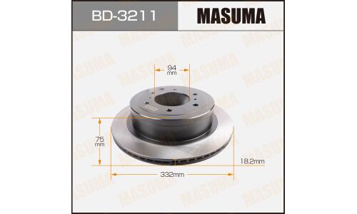 Тормозной диск Masuma задний, арт. BD-3211