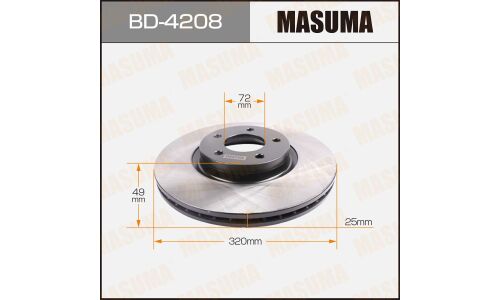 Тормозной диск Masuma передний, арт. BD-4208