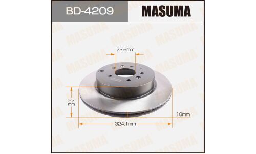 Тормозной диск Masuma задний, арт. BD-4209