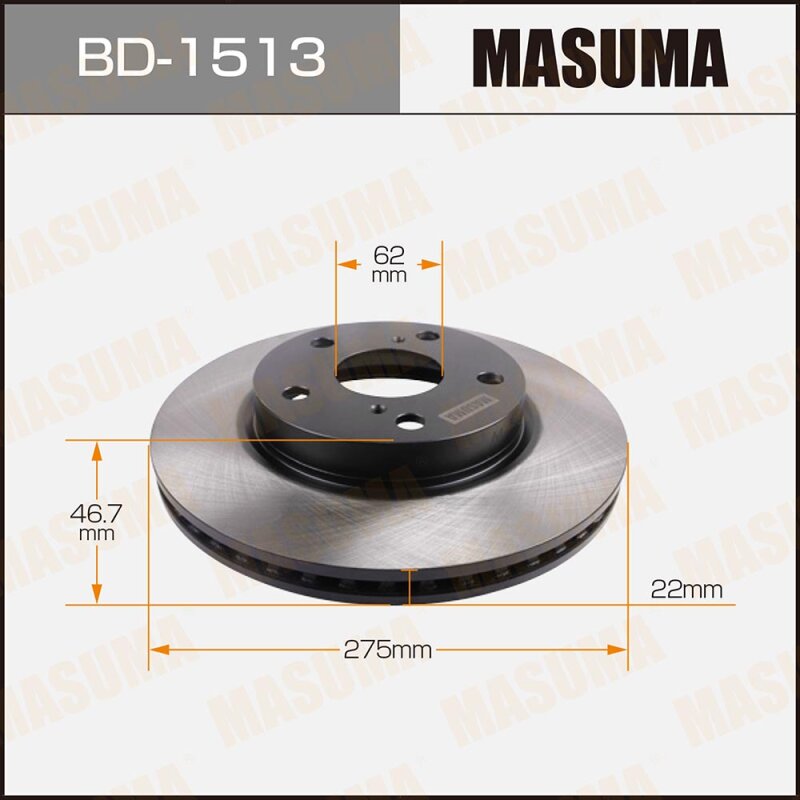 

Тормозной диск Masuma передний, арт. BD-1513 (стоимость за упаковку 2 шт)