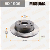 Тормозной диск Masuma задний, арт. BD-1506 Тормозной диск Masuma задний, арт. BD-1506