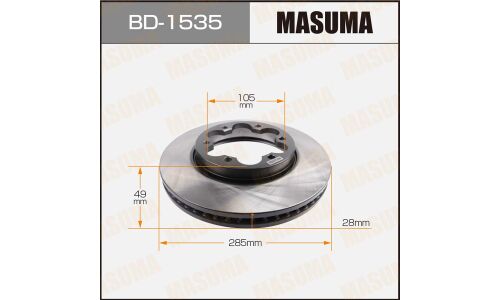 Тормозной диск Masuma передний, арт. BD-1535