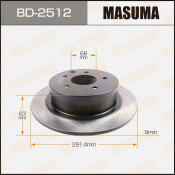 Тормозной диск Masuma задний, арт. BD-2512 Тормозной диск Masuma задний, арт. BD-2512