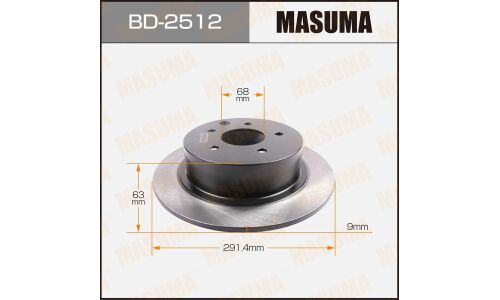 Тормозной диск Masuma задний, арт. BD-2512