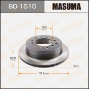 Тормозной диск Masuma задний, арт. BD-1510 Тормозной диск Masuma задний, арт. BD-1510