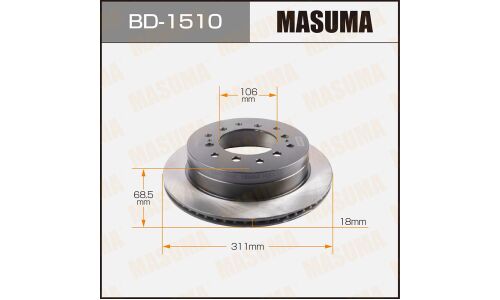 Тормозной диск Masuma задний, арт. BD-1510