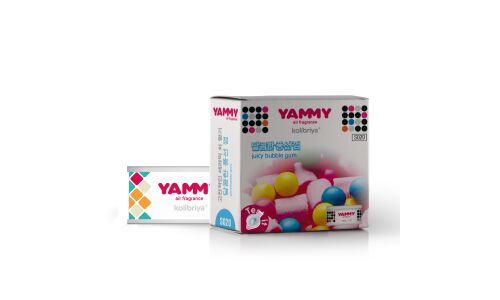 Ароматизатор на торпедо Yammy Bubble Gum (Бабл Гам), меловой, баночка, арт. S020