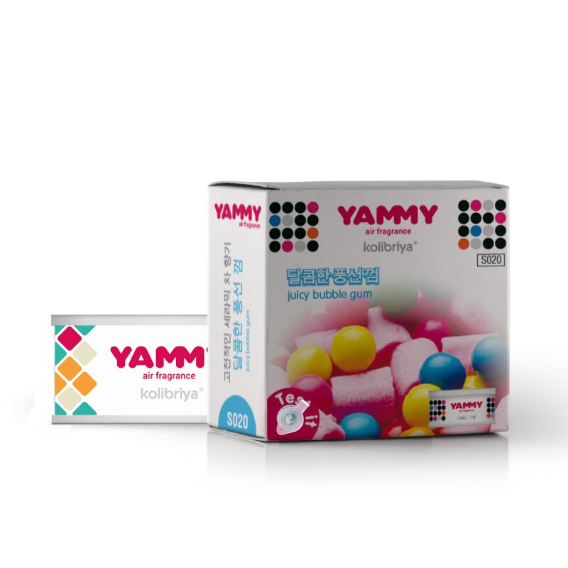 

Ароматизатор меловой Yammy "Bubble gum" на торпедо баночка
