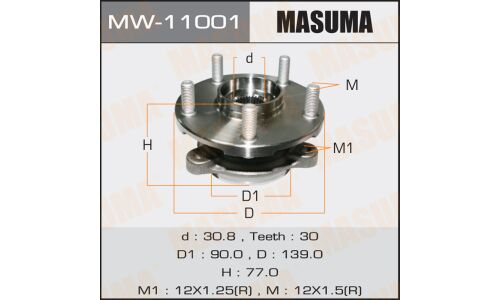 Ступица колеса Masuma, передняя, для Toyota Auris, арт. MW-11001