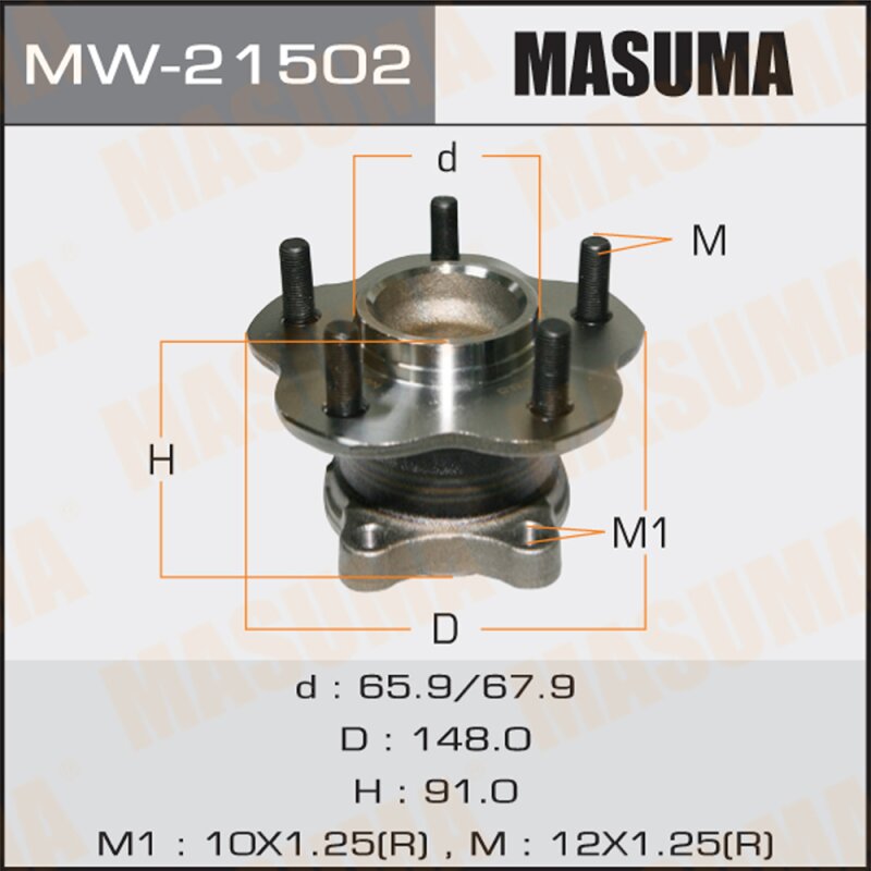 

Ступичный узел MASUMA rear TEANA/ J31