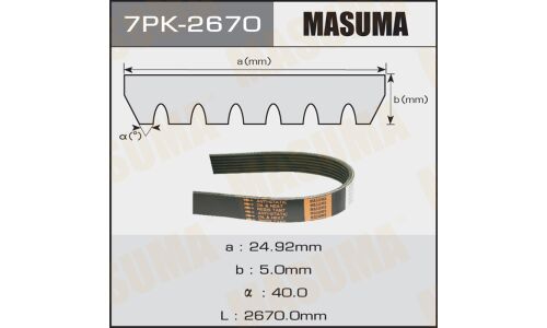 Ремень ручейковый MASUMA 7PK-2670