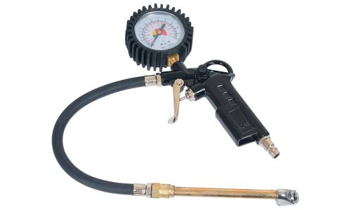 Пистолет для накачки шин АвтоДело, с аналоговым манометром до 10атм, шланг 40см, арт. 42304