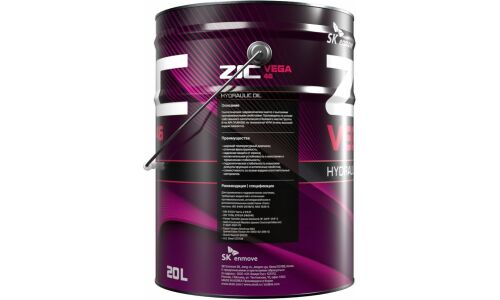 Масло гидравлическое ZIC Vega 46, синтетическое, 20л, арт. 192635