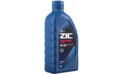 Масло моторное ZIC X5 Diesel 5w30, полусинтетическое, API SL/CI-4, для дизельного двигателя, 1л, арт. 132671