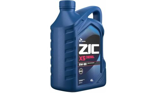 Масло моторное ZIC X5 Diesel 5w30, полусинтетическое, API SL/CI-4, для дизельного двигателя, 4л, арт. 162671