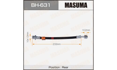 Шланг тормозной Masuma для Honda Jazz, задний, арт. BH-631