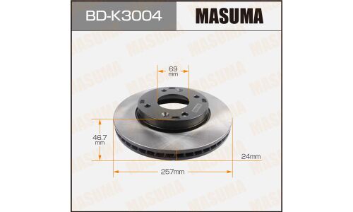 Тормозной диск Masuma передний, арт. BD-K3004