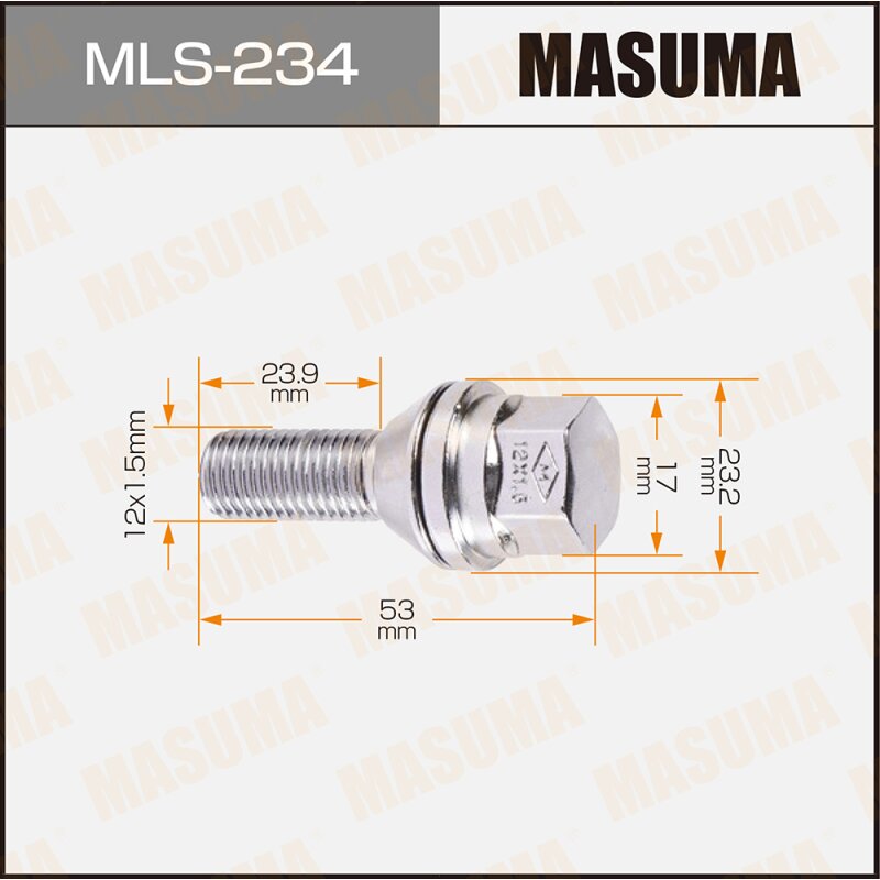 

Болт колесный Masuma, для Renault, арт. MLS-234