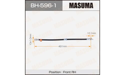 Шланг тормозной Masuma для Lexus RX350, передний, правый, арт. BH-596-1